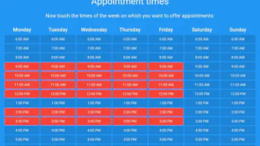 Booking System screenshot