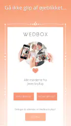 Bryllups foto app - Wedbox screenshot