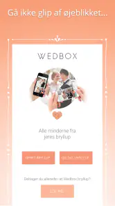 Bryllups foto app - Wedbox screenshot