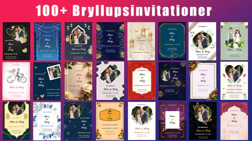 Bryllupsinvitationskort screenshot