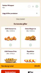 Burger King Danmark screenshot