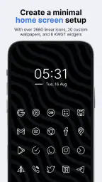 Caelus White: linear icon pack screenshot