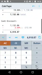 CalcTape Calculator with Tape screenshot