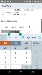 CalcTape Calculator with Tape screenshot
