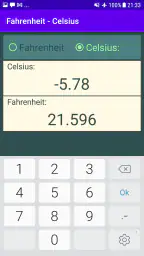 Celsius - Fahrenheit screenshot