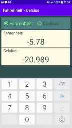 Celsius - Fahrenheit screenshot