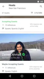Couchsurfing Travel App screenshot