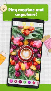 Cross Stitch Coloring Art screenshot