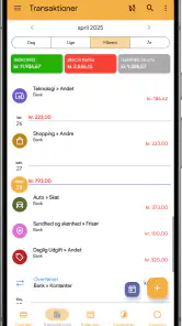 Daglige udgifter — My Budget screenshot