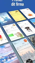Dansk faktura og tilbuds app screenshot