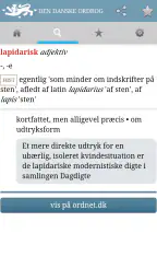 Den Danske Ordbog screenshot