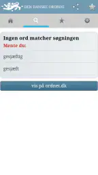 Den Danske Ordbog screenshot