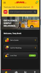 DHL Express Mobile screenshot