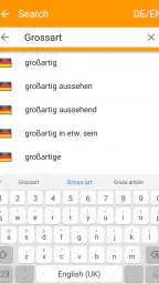 dict.cc dictionary screenshot