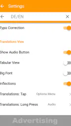 dict.cc dictionary screenshot