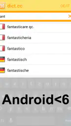 dict.cc dictionary screenshot