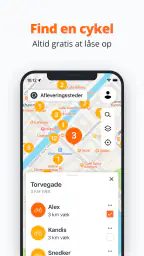 Donkey Republic Bike share screenshot