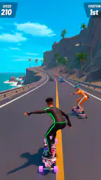 Downhill Skate Race skatespil screenshot