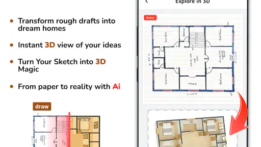 Drømmehjem AI: Plantegningsapp screenshot