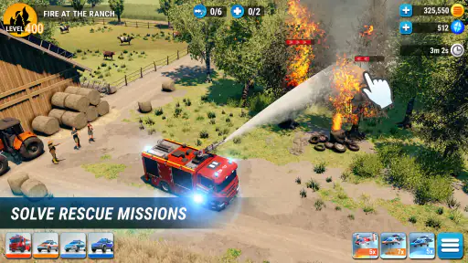 EMERGENCY HQ: firefighter game screenshot