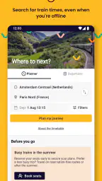 Eurail/Interrail Rail Planner screenshot