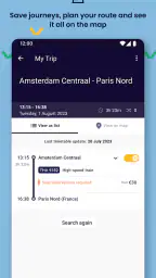 Eurail/Interrail Rail Planner screenshot