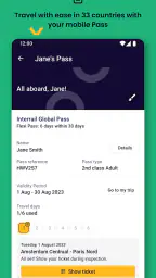 Eurail/Interrail Rail Planner screenshot