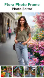 Flora Photo Frame Photo Editor screenshot