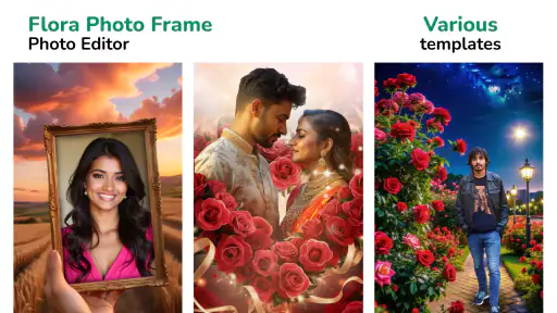 Flora Photo Frame Photo Editor screenshot