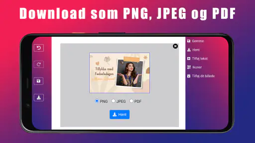 Fødselsdags Invitationskort screenshot