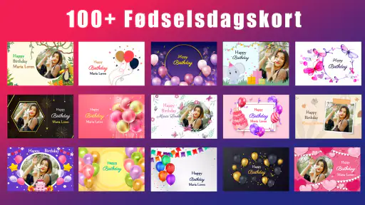 Fødselsdags Invitationskort screenshot
