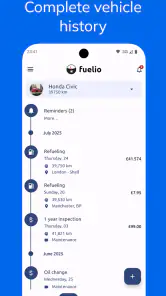 Fuelio: brændstof,omkostninger screenshot