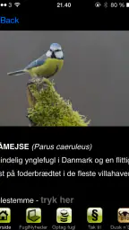 FugleApp screenshot