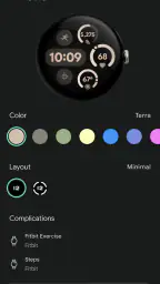 Google Pixel Watch screenshot