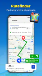 GPS-navigation og rutekort screenshot
