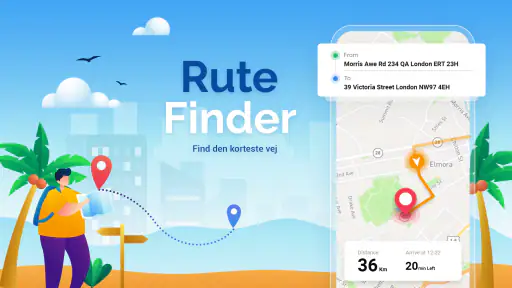 GPS navigation, Ruteplanlægger screenshot