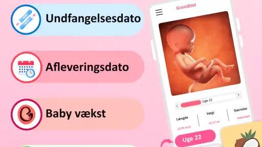 Gravid følg udviklingen App screenshot