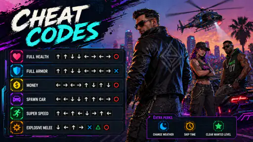 GTA 5 Cheat Codes screenshot