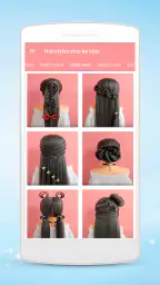 Hairstyles step by step screenshot