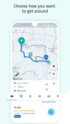 HERE WeGo-kort og -navigation screenshot