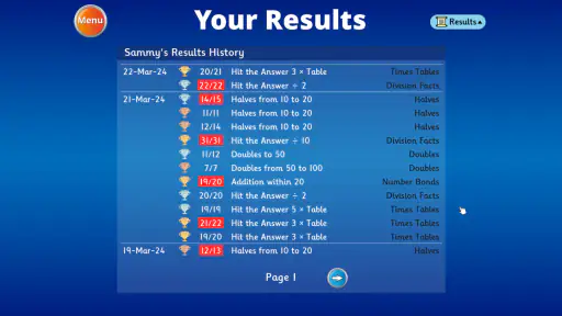 Hit the Button Maths screenshot