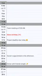 HK Kalender screenshot