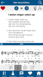 Højskolesangbogen screenshot