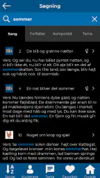 Højskolesangbogen screenshot