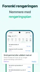 Husholdning Rengøringsplan screenshot