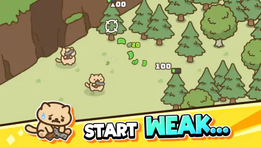 Idle Cat Gunner: Shooter RPG screenshot