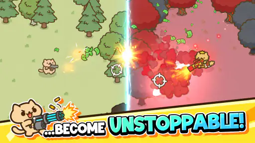 Idle Cat Gunner: Shooter RPG screenshot