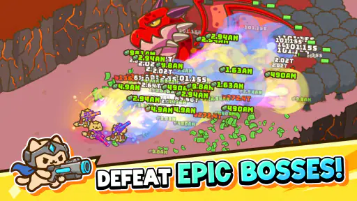 Idle Cat Gunner: Shooter RPG screenshot