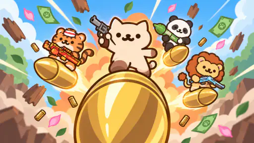 Idle Cat Gunner: Shooter RPG screenshot