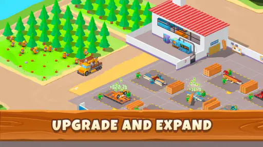 Idle Lumber Tycoon: træfabrik screenshot